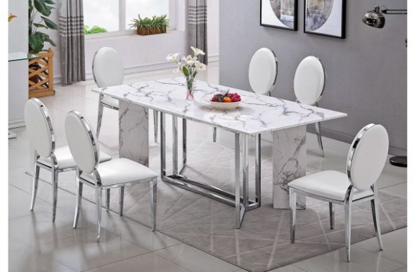 Granite makes the dining table surface